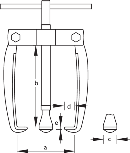 1657011 - 3-Arm Bearing Puller for Economical Use