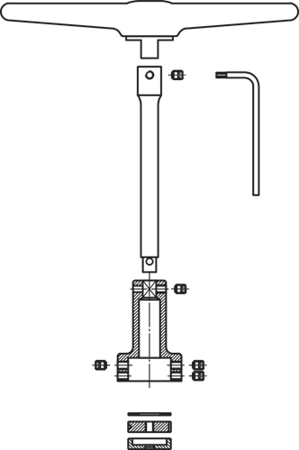 1939068 - Thread Cutting Set for M3-M6 with Ratchet Drive, 275x150x42mm