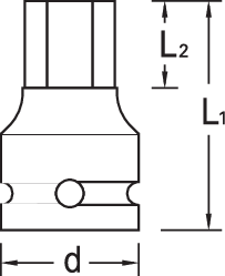 6224270 - 10mm Impact Socket with 1/2" Drive, GEDORE Steel
