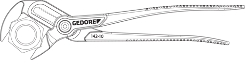 6416340 - 10" Adjustable Universal Pliers with Fine Push-Button Control