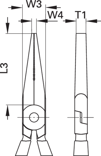 6710370 - 160mm Dip-Insulated Flat-Nose Pliers with Long Jaws