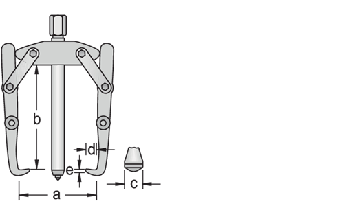 8005620 - 2-Arm Puller, 420x480mm, Ideal for Wheels & Pulleys