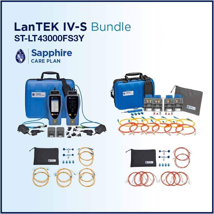 ST-LT43000FS3Y LanTEK IV-3000MHz with PL/CH adapters, FiberTEK IV MM and SM, 3 Years of Sapphire Care Support