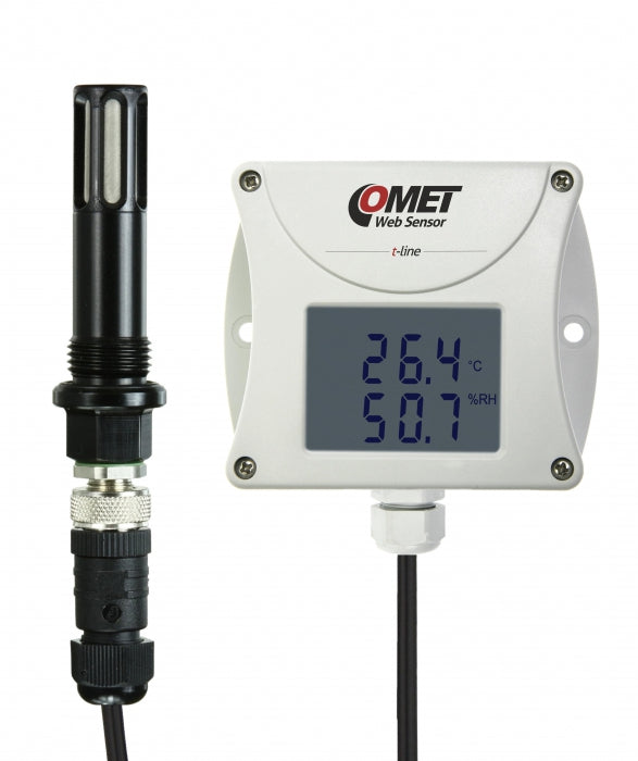 Web sensor - compressed air remote thermometer hygrometer with Ethernet interface