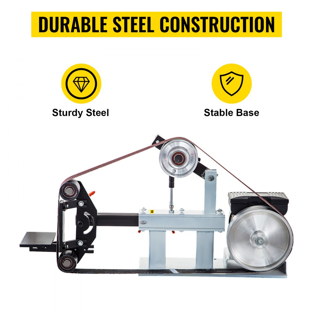010331729065 - 2Hp Steel Belt Grinder for Precision Stock Removal and Finishing
