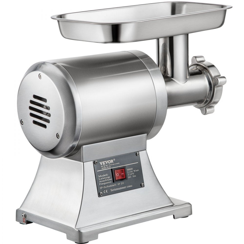 010421181453 - 1100W Stainless Steel Meat Grinder, 550LB/h, Two Plates