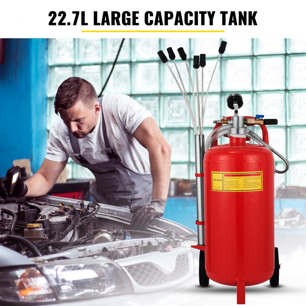 010579373590 - 22.7L Portable Pneumatic Waste Oil Extractor for Garage & Outdoor Use