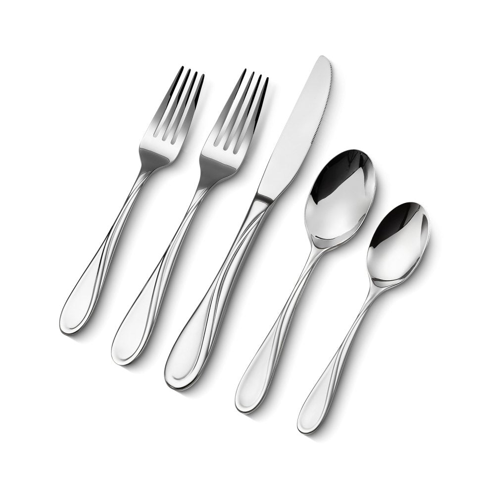 3316-65P - Elegant 65-Piece Stainless Steel Flatware Set for Dining & Entertaining
