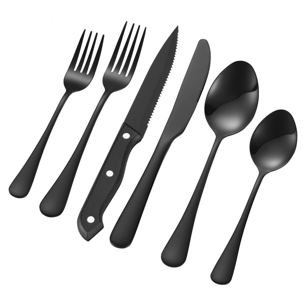 1010-48P-B - 48-Piece Elegant Stainless Steel Flatware Set for Dining