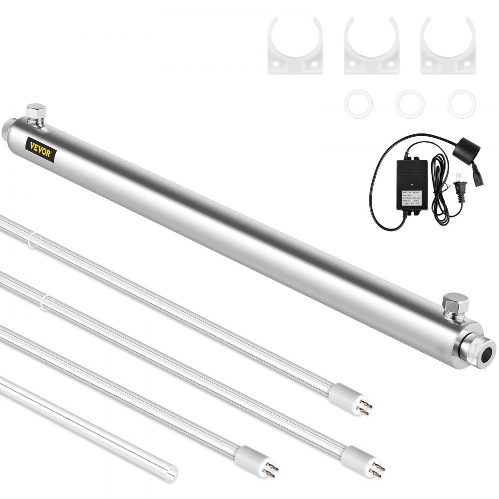 010909242718 - VEVOR 12GPM UV Water Purifier with Extra Bulbs