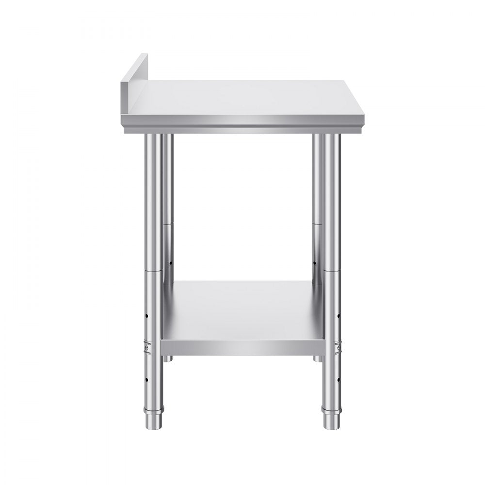 GZT60*60*88 - VEVOR 60"x60" Stainless Steel Prep Table with Adjustable Shelves