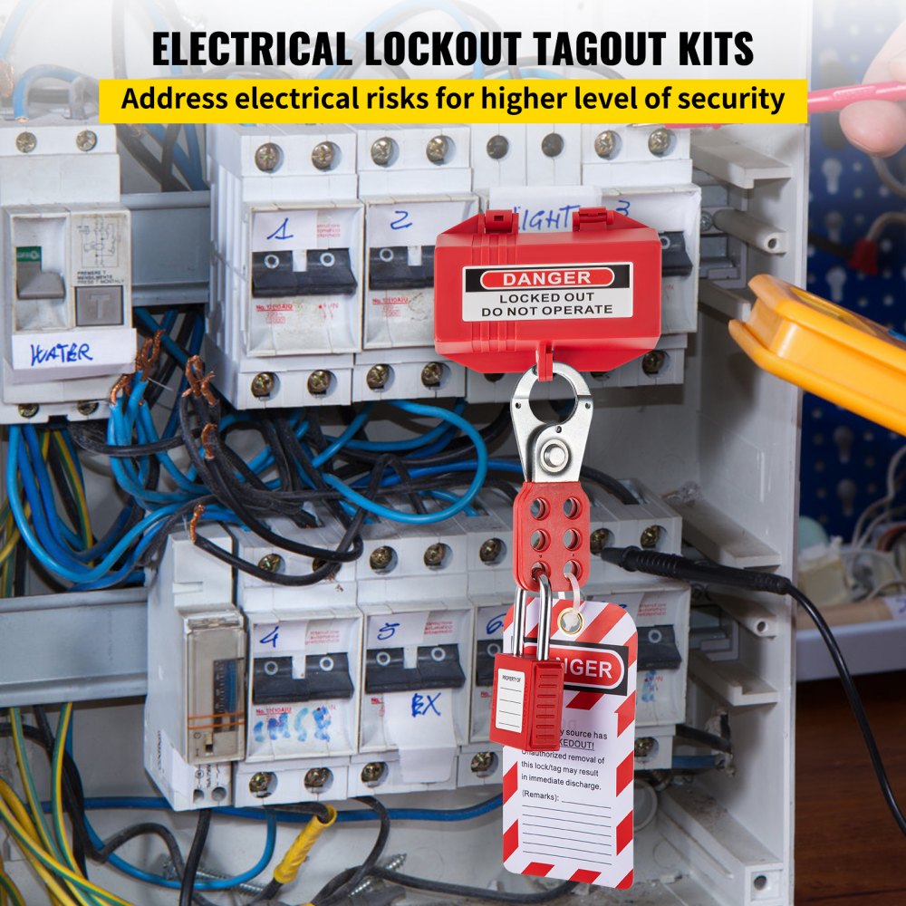 010652276443 - 42-Piece VEVOR Lockout Tagout Kits with Padlocks & Accessories