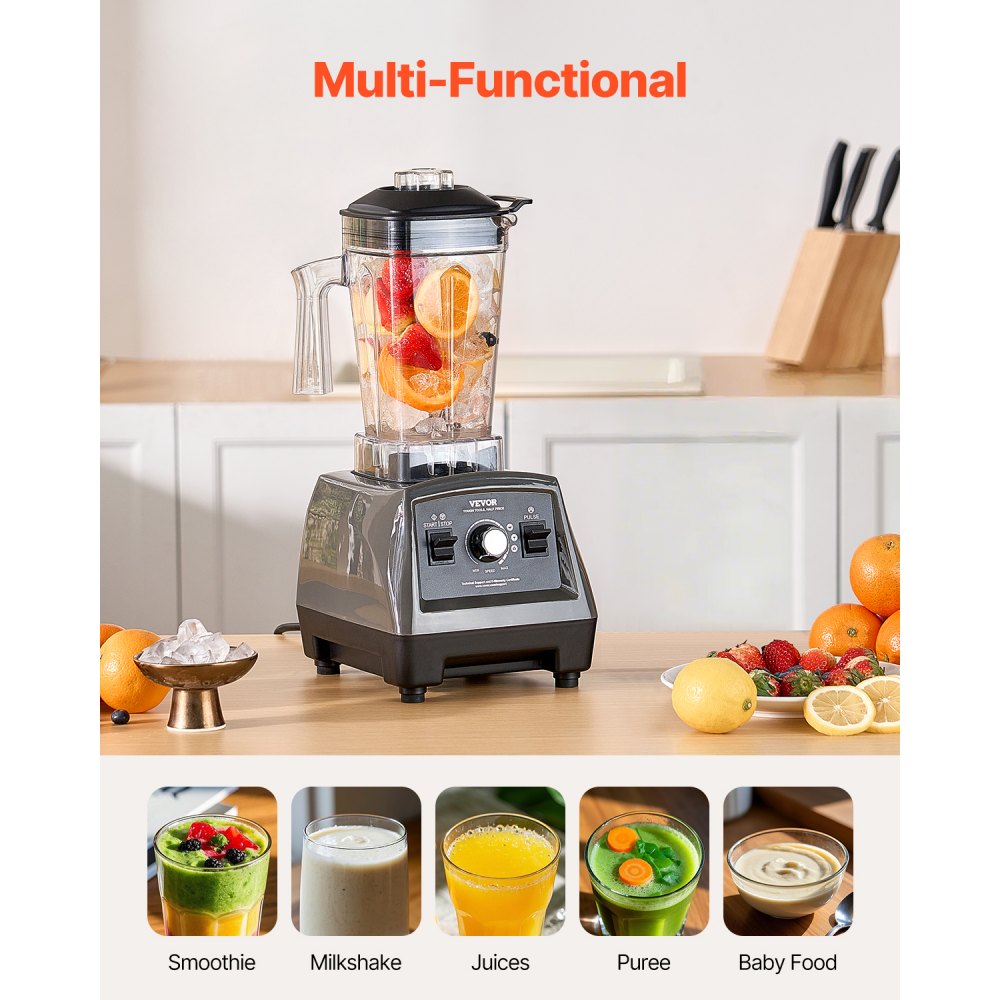 HS-208-2 - 1.8L High-Speed Blender for Smoothies & Slushies
