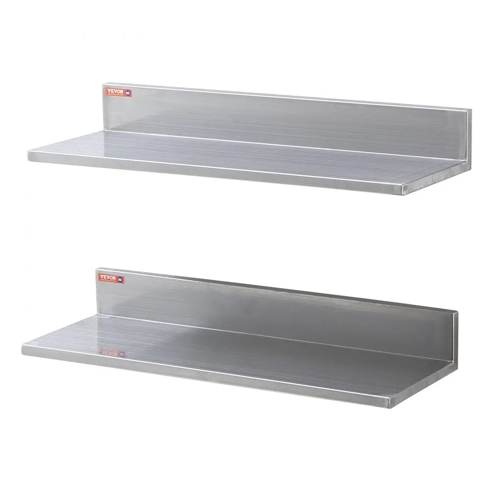 WMSL24 - 8.6" x 24" Durable Stainless Steel Floating Kitchen Shelf