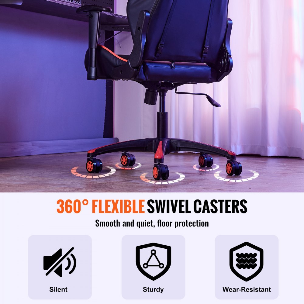 YS-04 - 28in VEVOR Office Chair Base Supports 2500 lbs with Smooth Casters