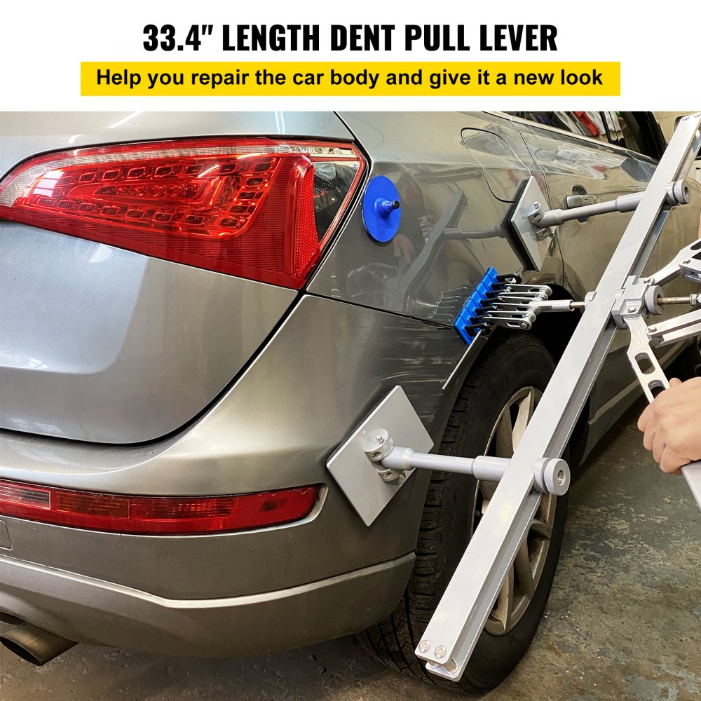 Model - 33.4" Aluminum Dent Pull Bar Kit with Adjustable Swivel Foot