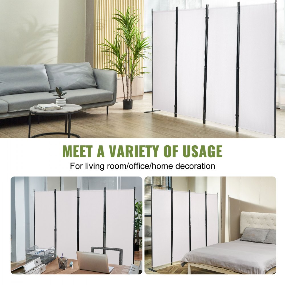 010773572114 - Privacy Room Divider 88.2" x 67.3" Durable Fabric