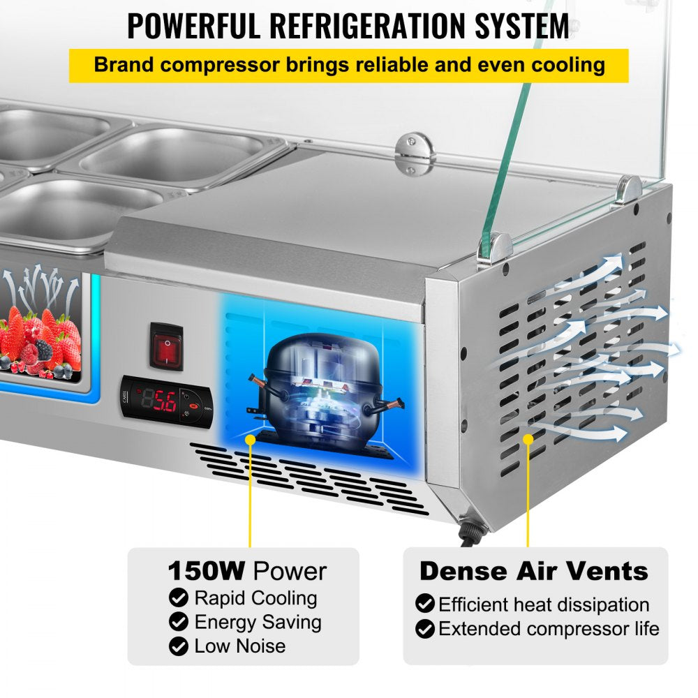 VRX1000/380 - 40-Inch VEVOR Prep Station with 150W Cooling System