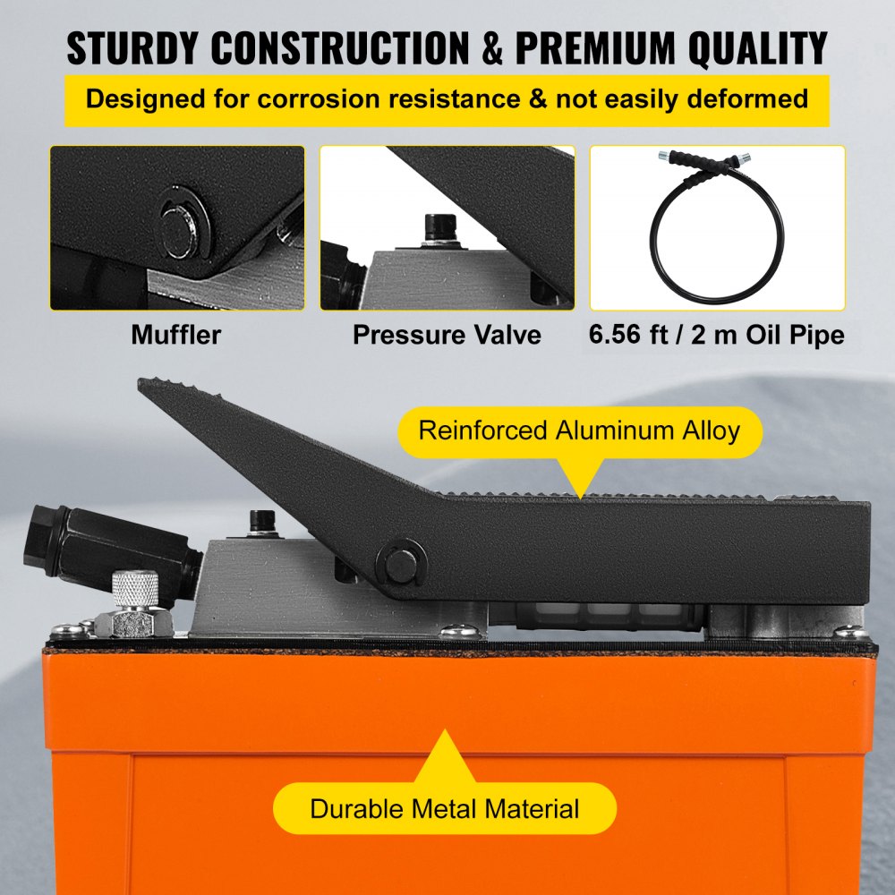 010447868815 - High-Pressure Air Hydraulic Pump with Foot Control for Auto Repairs