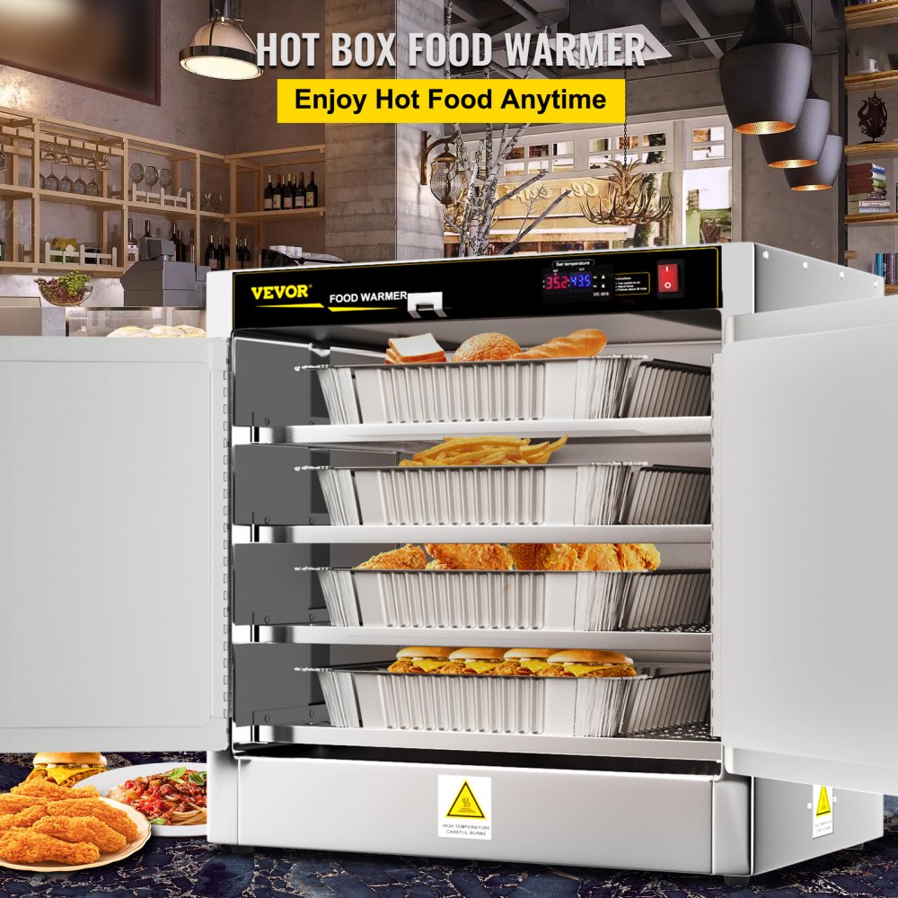 FWHB-251524 - 4-Shelf Aluminum Food Warmer for Pizzerias & Bakeries