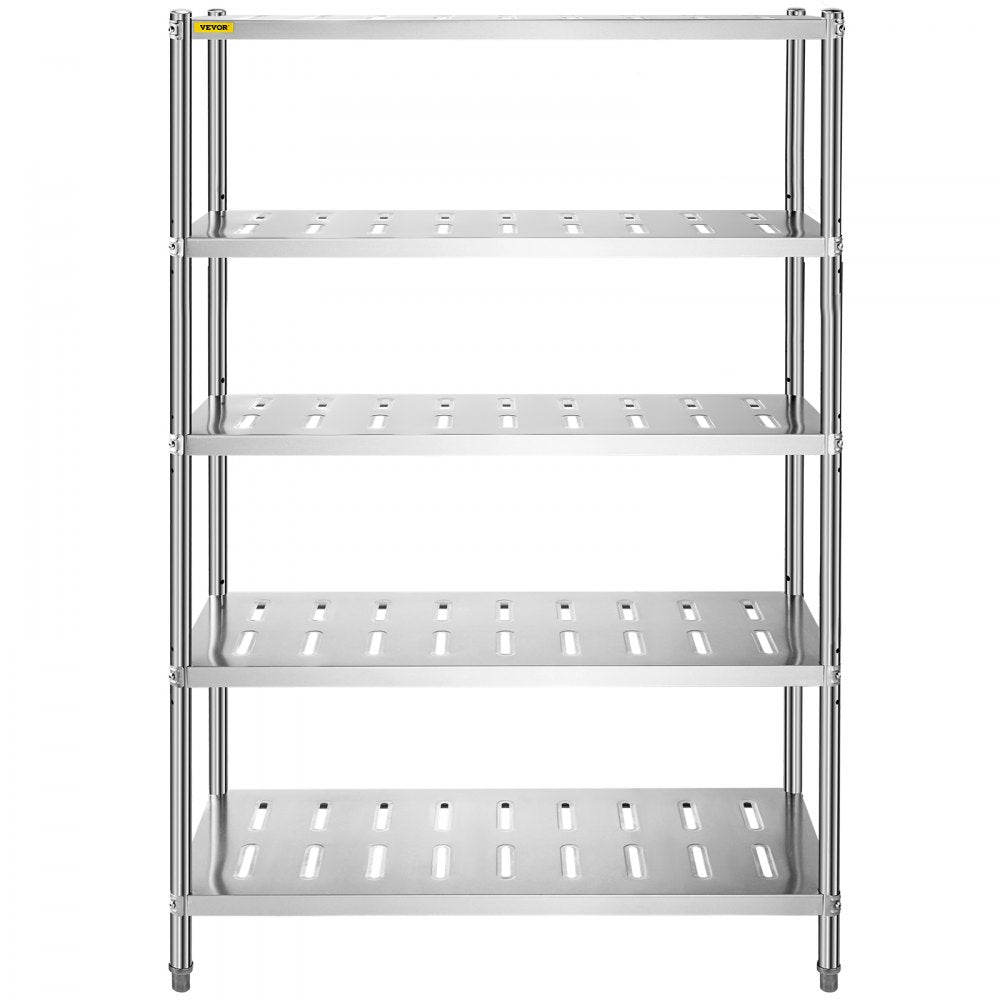 VV-SSPS-5-48 - Durable 5-Tier Stainless Steel Shelf, 47.2" x 17.7" x 70.9"