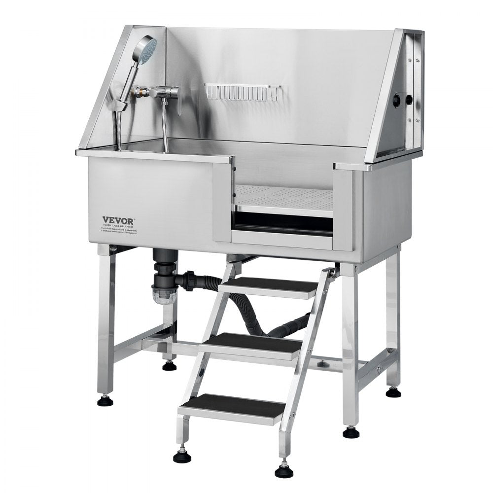 K1E01018 - 38" Stainless Steel Dog Grooming Tub for All Sizes