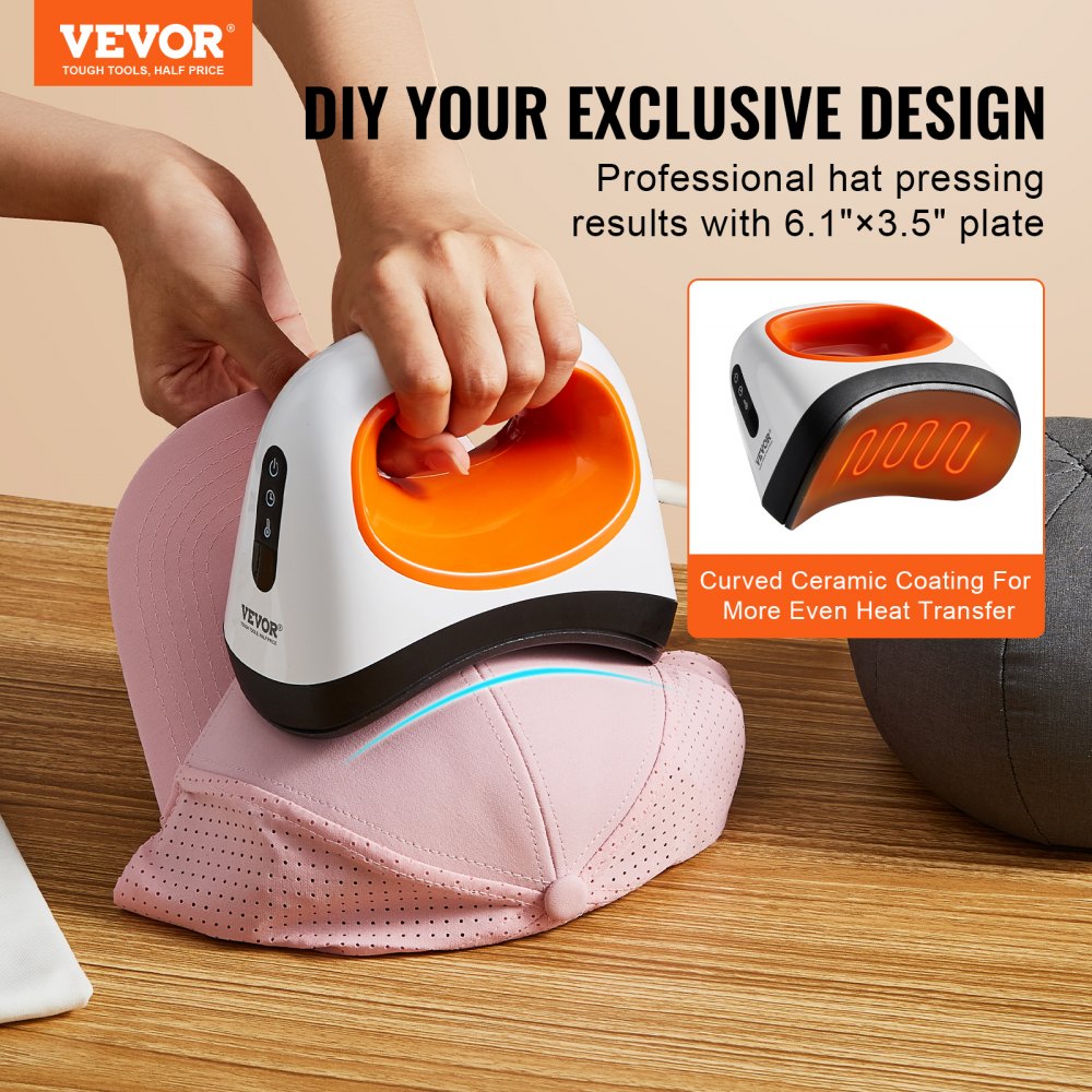 S0305 - Portable 6.1" Mini Hat Press Machine for Custom Caps