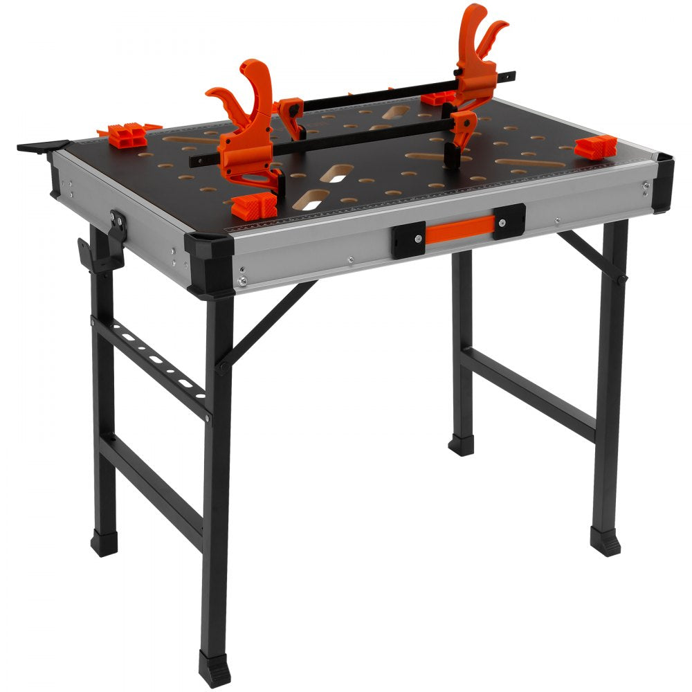 YH-WB028 - Heavy-Duty Folding Workbench with Tool Storage & Adjustable Height
