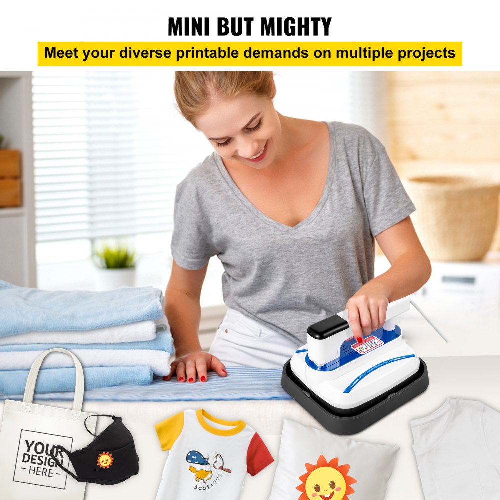 010483282618 - Compact 7x8 Inch Portable Heat Press with Touch Screen