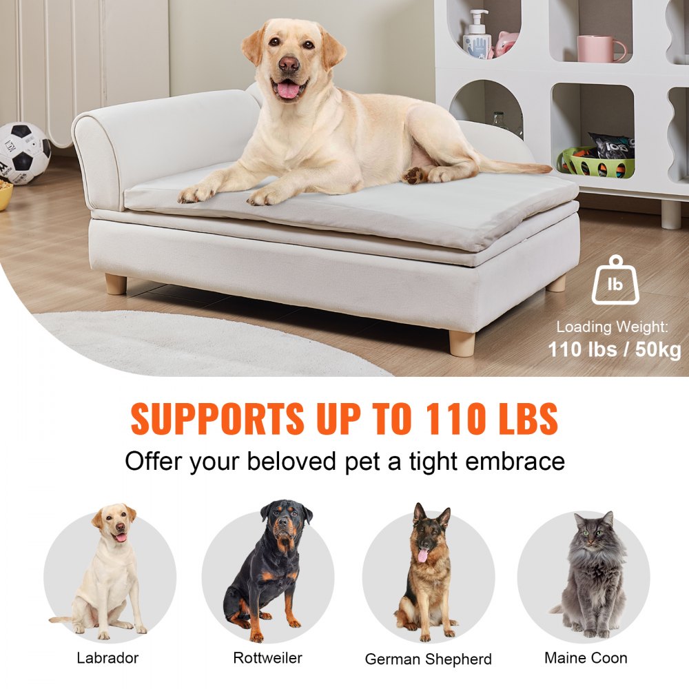 SF-1544-3 - 36"x23"x16" Durable Dog Sofa Bed for Large Pets