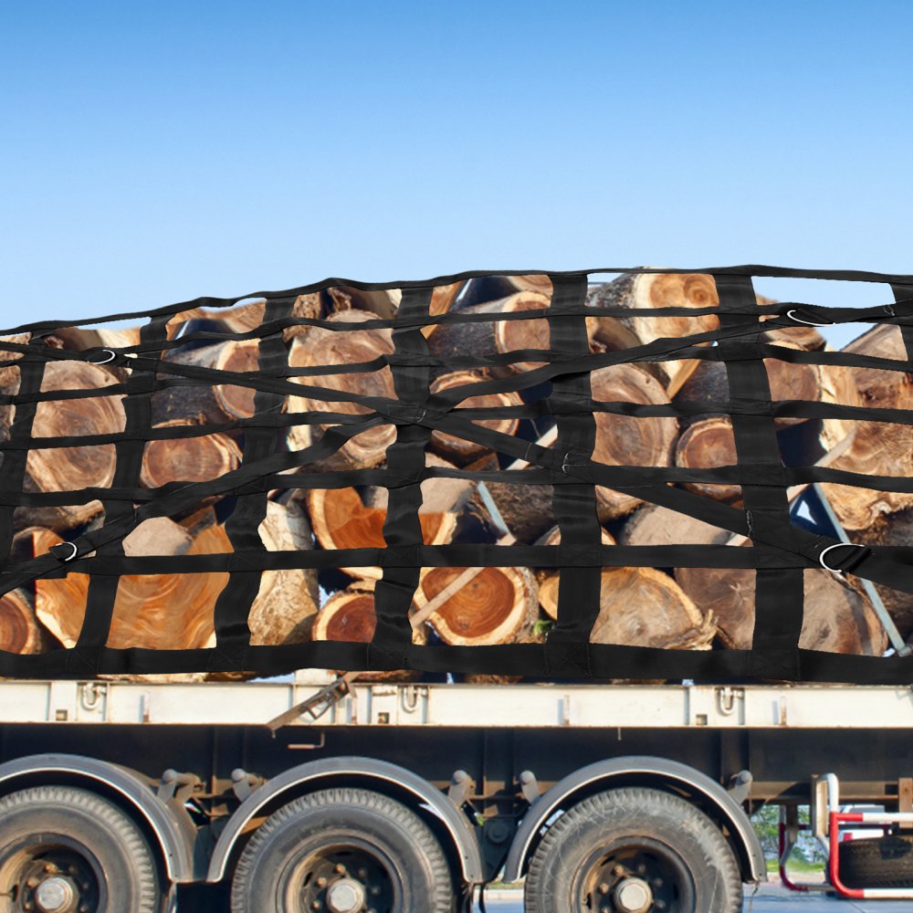 010820067171 - 4.2' x 5.5' Heavy Duty Polyester Cargo Net for Secure Transport