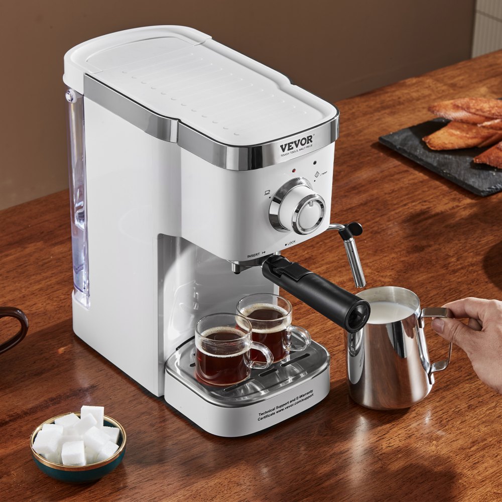 010645910468 - 15-Bar VEVOR Espresso Machine with Adjustable Steam Wand