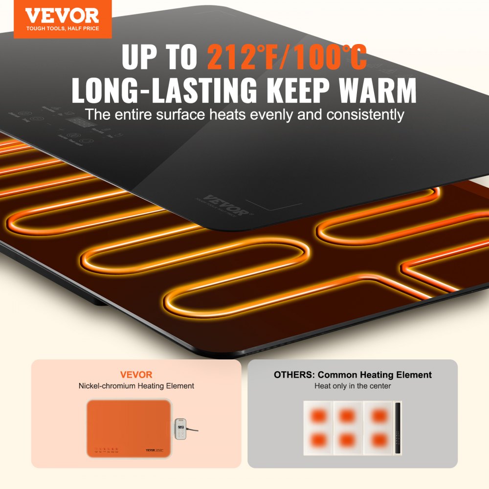 YD-302C 42+60S - Electric Warming Tray with Touch Control & Safety Features