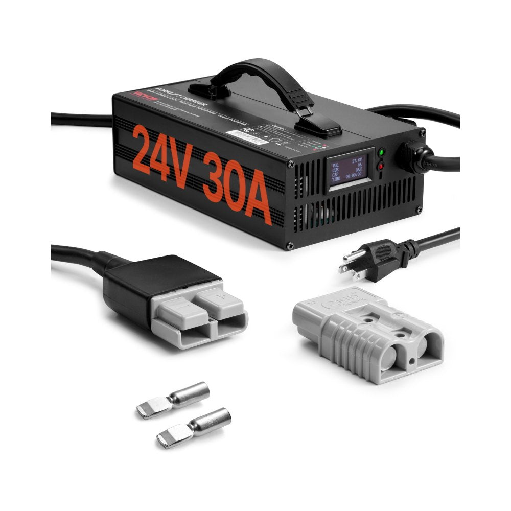 UY900C-LA2430 - 24V 30A Smart Forklift Battery Charger with OLED Display