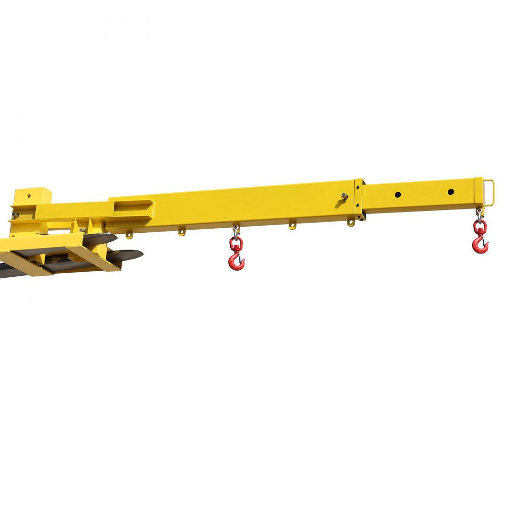 6000LBS Forklift Crane - Adjustable Dual Hook & 360° Rotate Boom