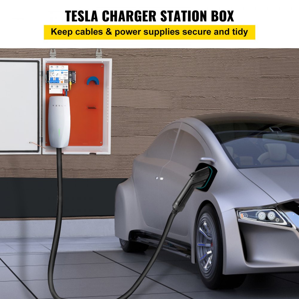 BOX-70x50x25 - Carbon Steel EV Charger Box with Lock & Air Outlets