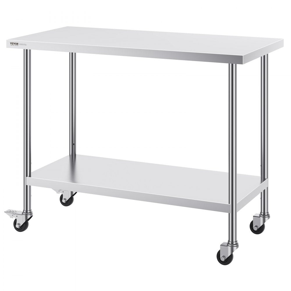 HETG-24*48 - 24"x48" Stainless Steel Work Table with Adjustable Height