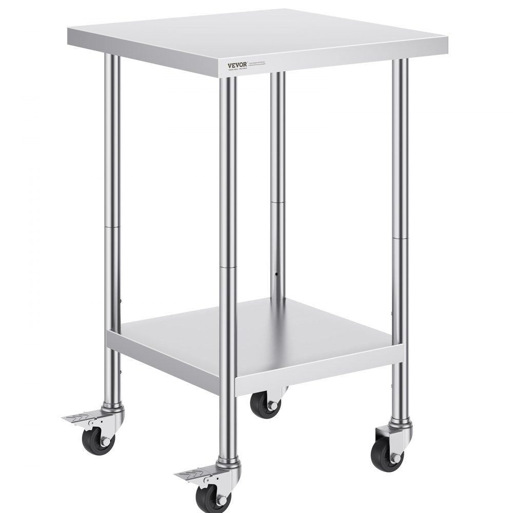 HETG-24*24 - 24"x24" Stainless Steel Adjustable Height Work Table