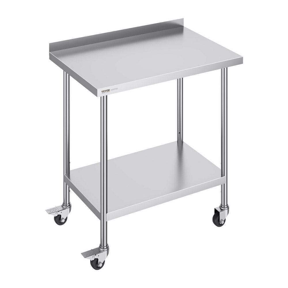 HETG-24*36-L - Adjustable Height Stainless Steel Work Table with Shelf