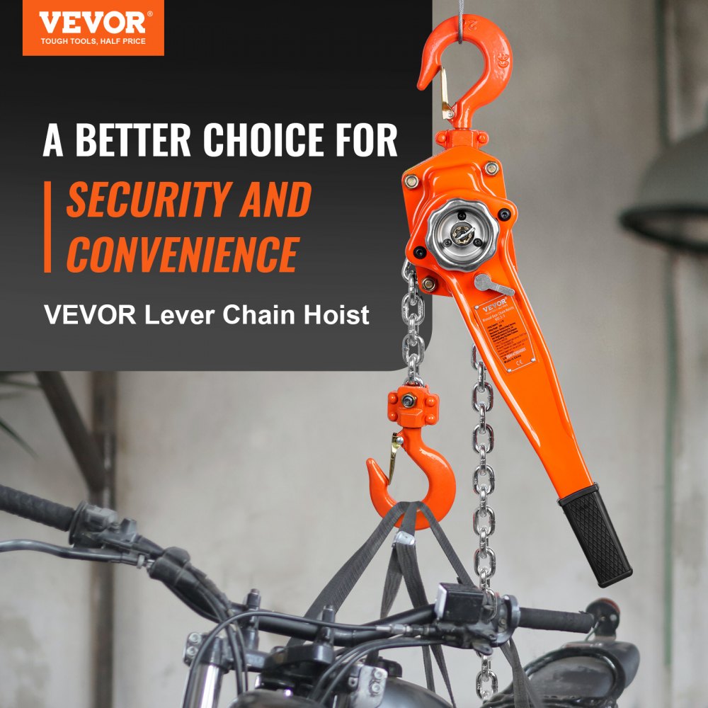 010212957920 - Durable 20FT VEVOR 3300lbs Manual Chain Hoist for Heavy Loads