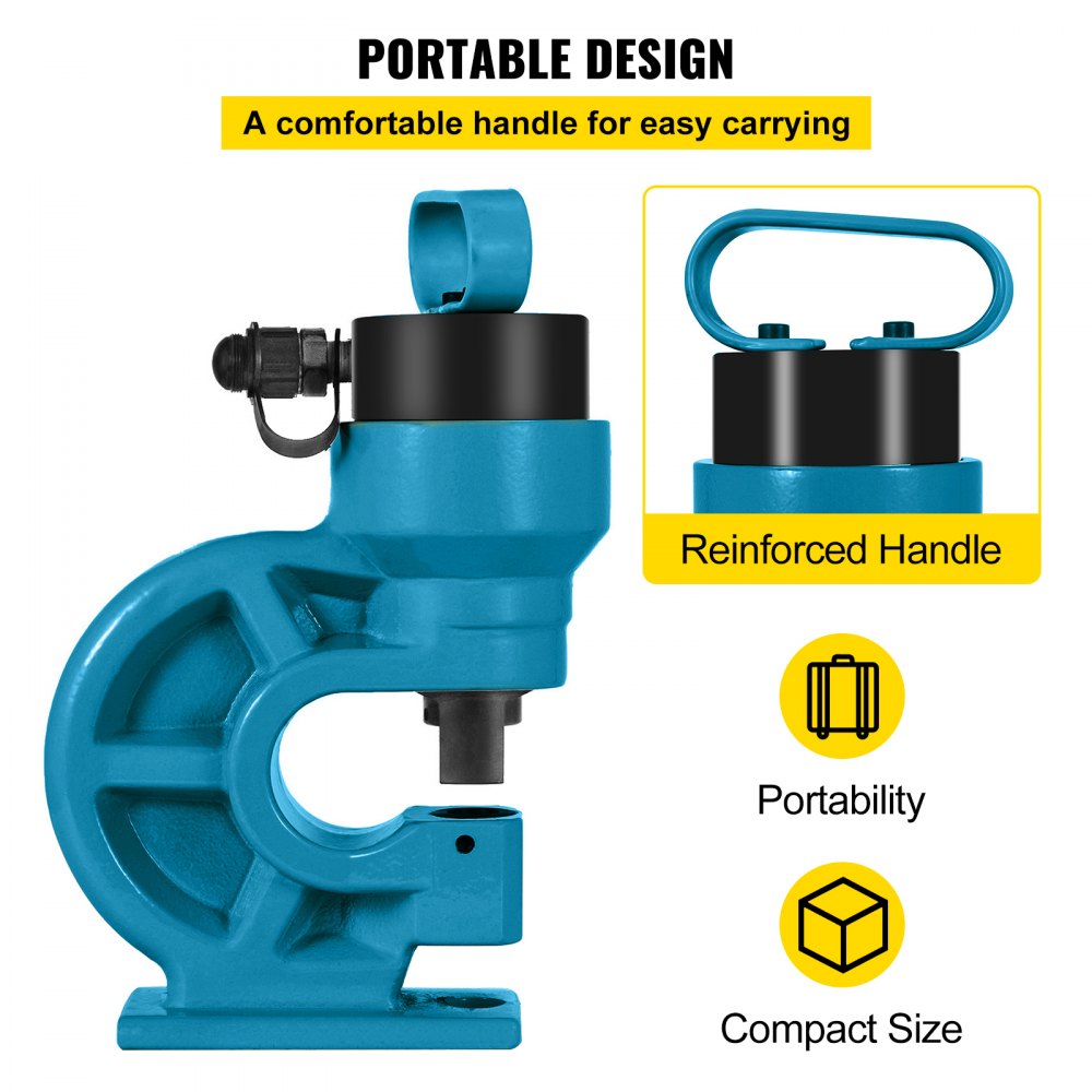 010835142154 - Heavy-Duty Hydraulic Punch Tool for Metal, 3.74” Throat Depth