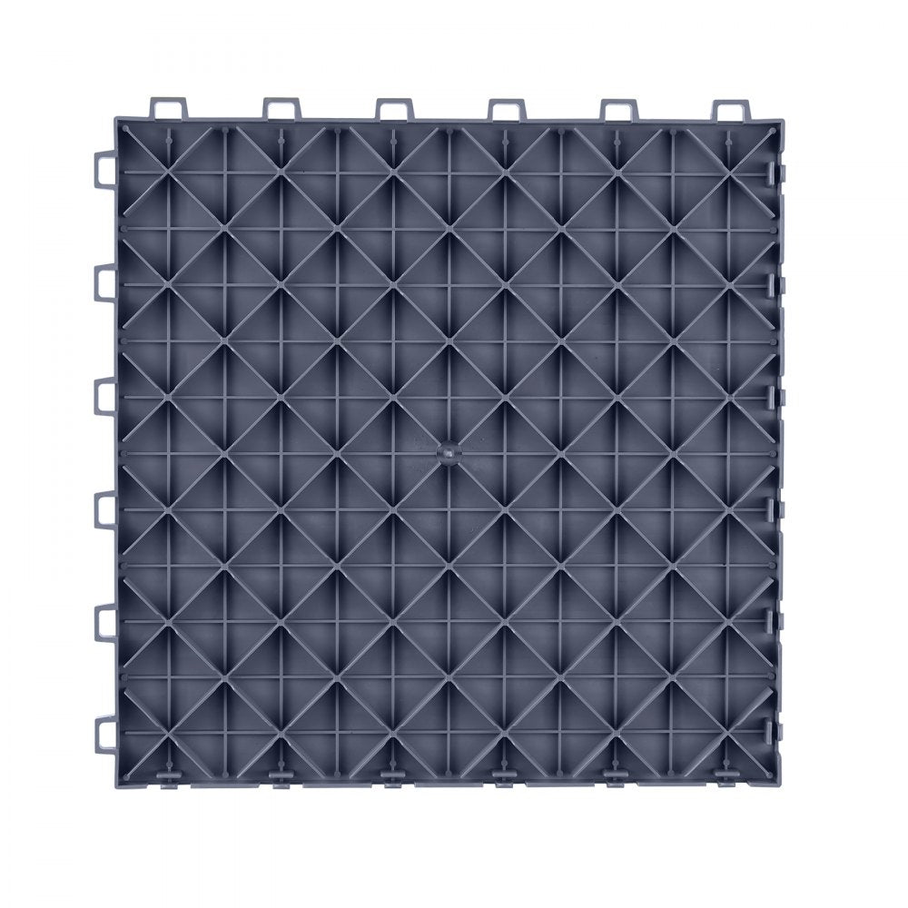 JQ-3025SMH - Durable 12" Interlocking Garage Tiles with 3D Diamond Pattern