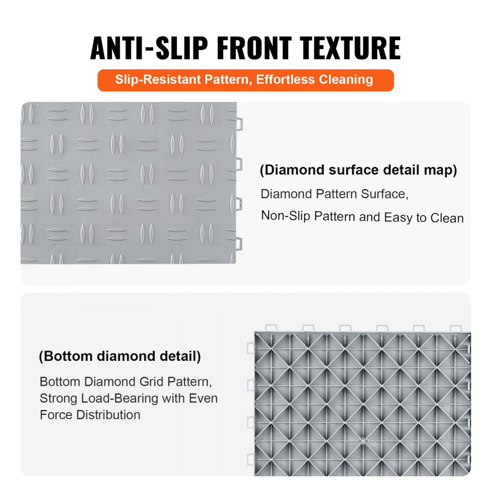 JQ-3025SL - Durable 12"x12" Interlocking Garage Tiles for Easy Installation