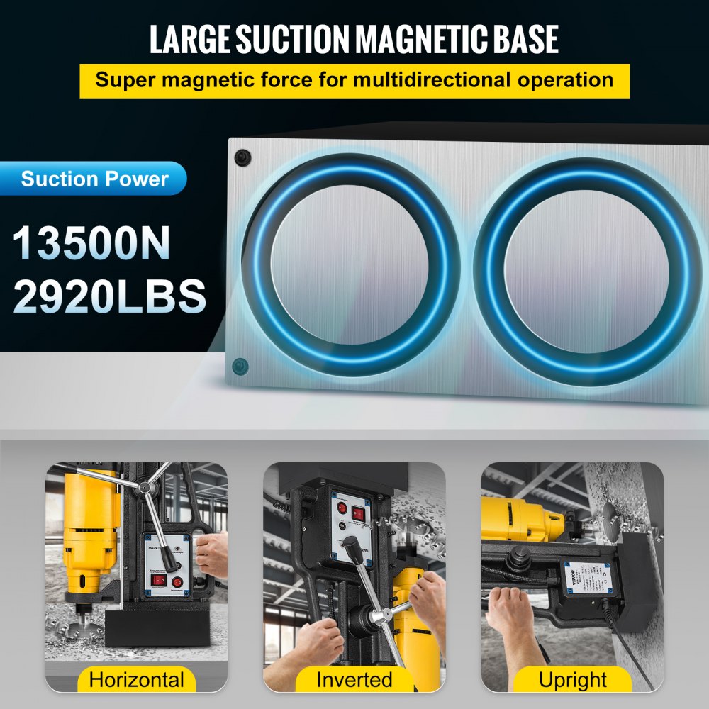 J1Z-23 - 1200W Magnetic Drill Press with 550 RPM Speed