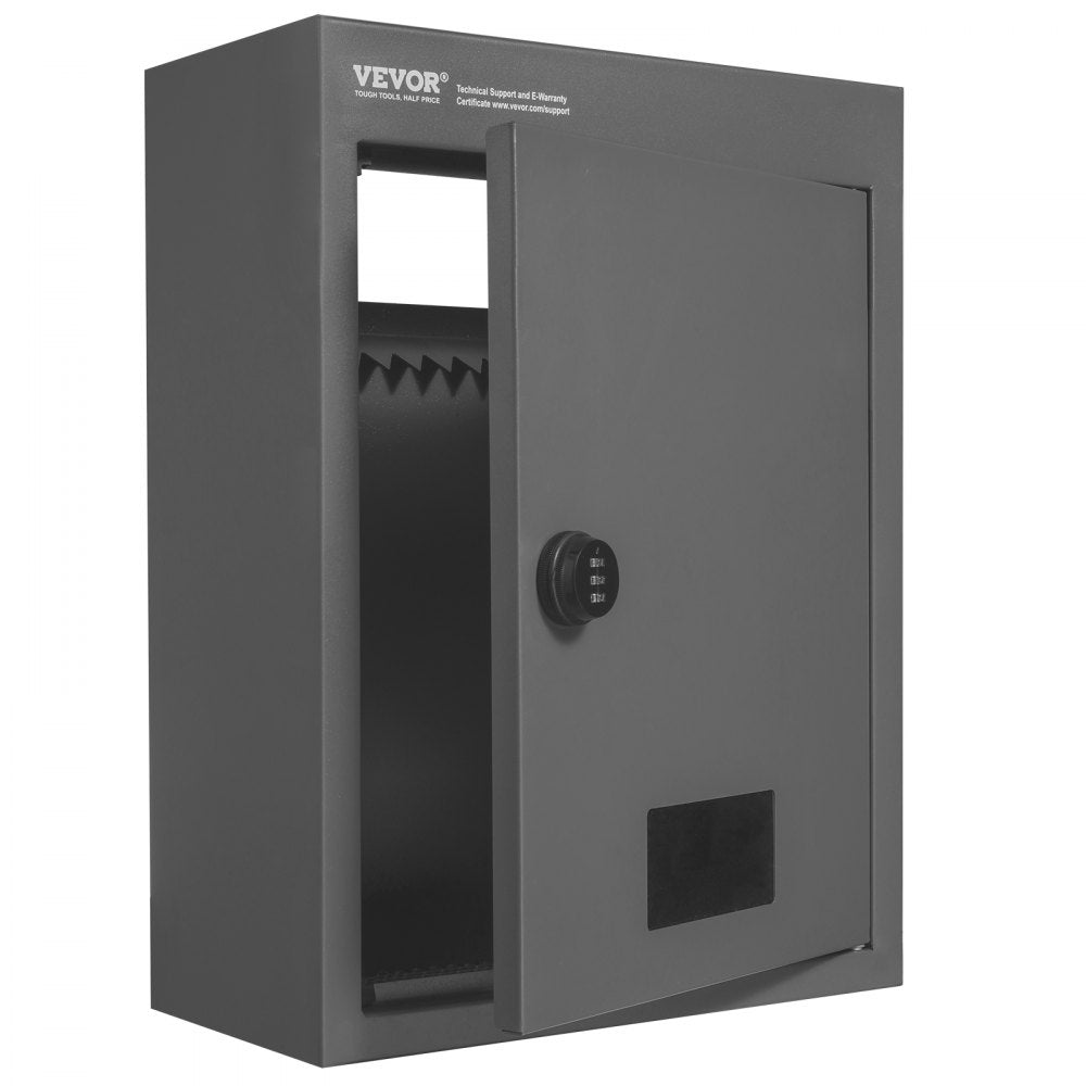 MA071 - Heavy-Duty Dark Gray Through-Wall Mailbox with Secure Drop Slot