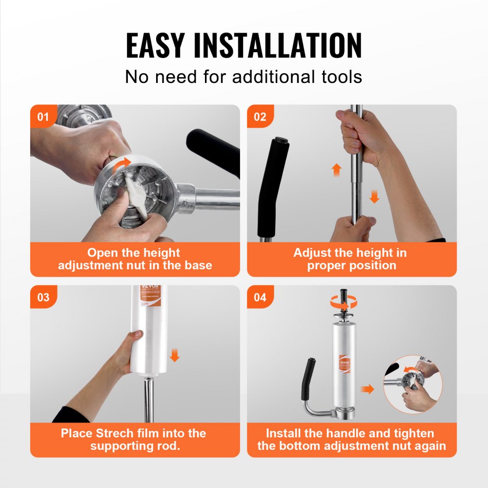 YAL010 - Versatile 12"-20" Stretch Film Dispenser with Dual Handles