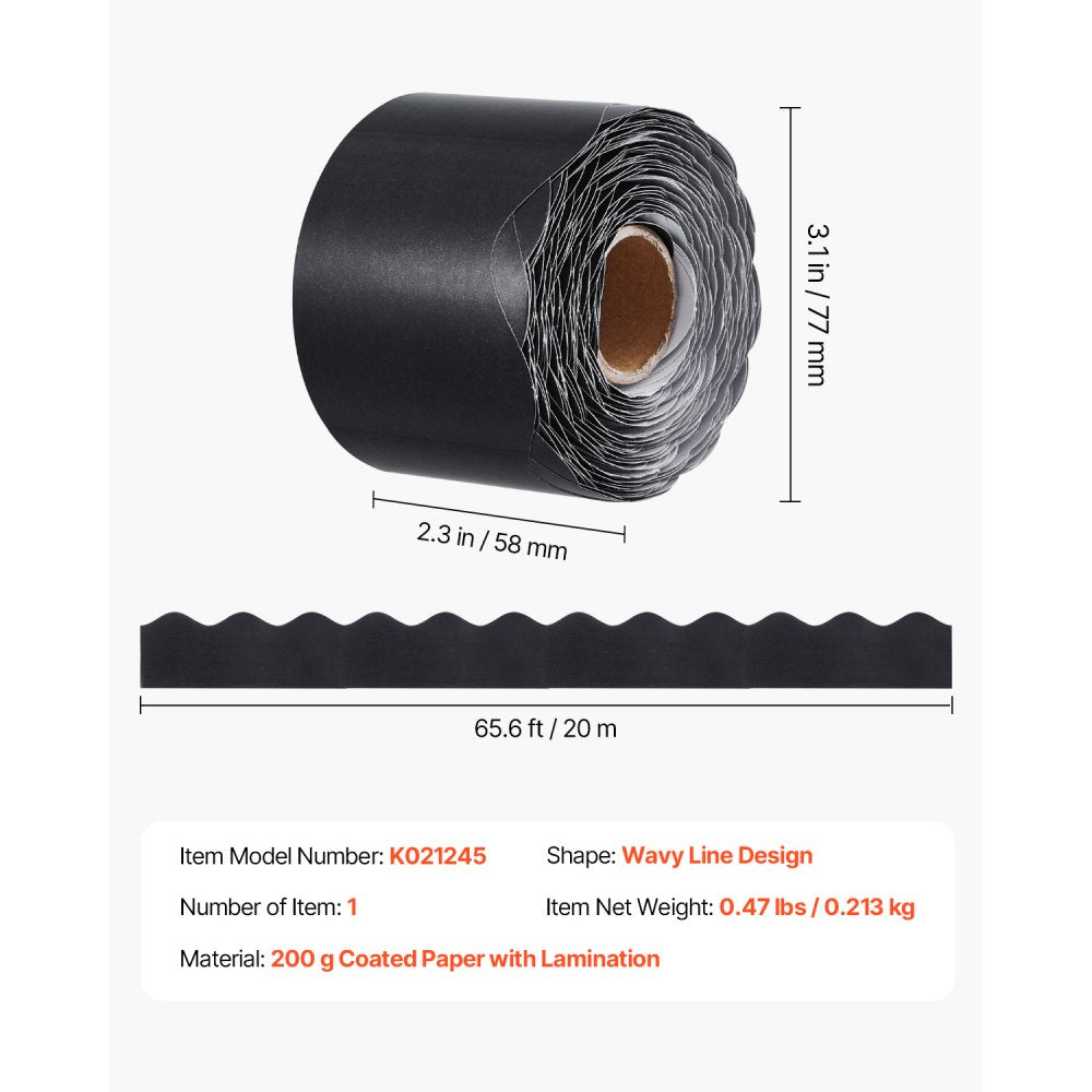 K021245 - 65.6ft Scalloped Bulletin Board Trim for Creative Décor