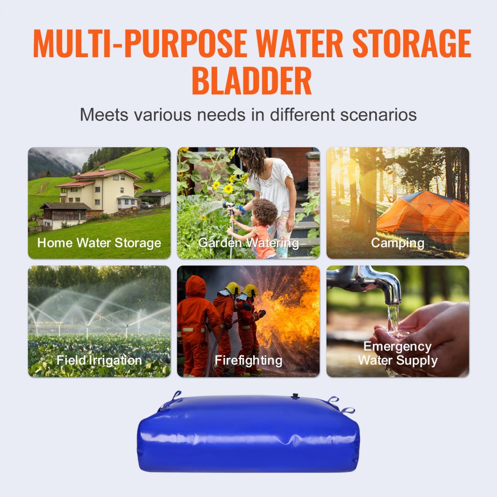 BY-L540L - 540L Emergency Water Storage Bladder, Durable 1000D PVC