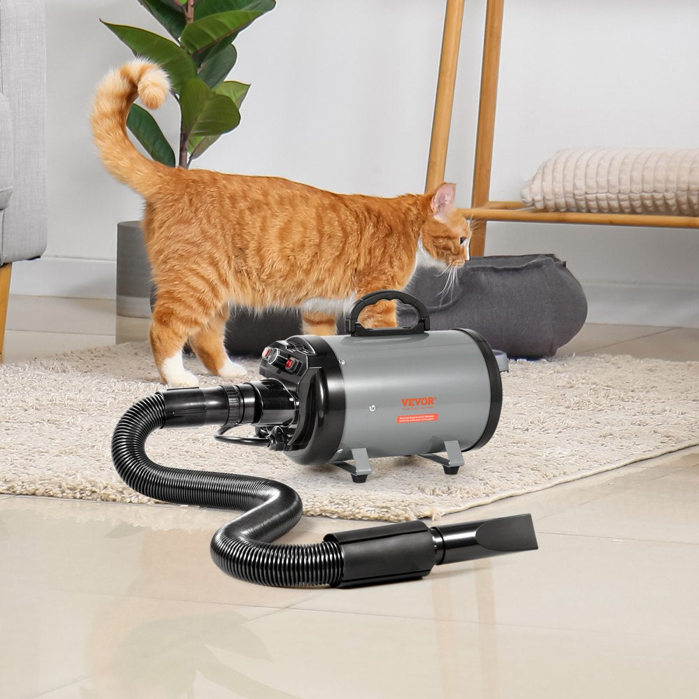 STL-1909 - 2800W Adjustable Dog Blow Dryer with Four Nozzles and Safety Features