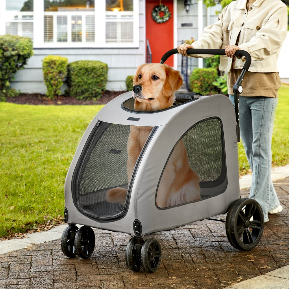 DTC-909 - Durable Pet Stroller with 360° Wheels and Adjustable Handle